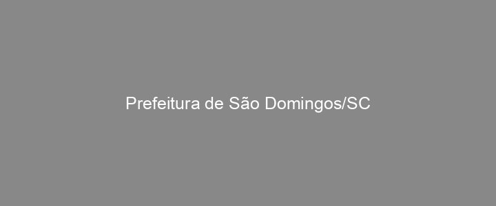 Provas Anteriores Prefeitura de São Domingos/SC